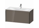 Duravit XViu Waschtisch-Unterschrank XV4611OB289C 100x48cm, 1 Auszug, 1 Hahnloch, schwarz matt, Rahmen C, flannel grey hochglanz