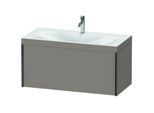 Duravit XViu Waschtisch-Unterschrank XV4611OB243C 100x48cm, 1 Auszug, 1 Hahnloch, schwarz matt, Rahmen C, basalt matt