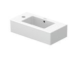 Duravit Vero, Möbel-Handwaschbecken 0703500009 50x25cm, mit Überlauf, Hahnlochbank, Hahnloch links, weiß