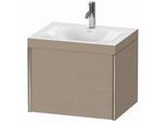 Duravit XViu Waschtisch-Unterschrank XV4609OB175C 60x48cm, 1 Auszug, 1 Hahnloch, champagner matt, Rahmen C, leinen