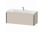 Duravit XViu Waschtisch-Unterschrank XV4612EB291C 120x48cm, 1 Auszug, 2 Hahnlöcher, schwarz matt, Rahmen C, taupe matt