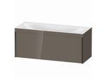 Duravit XViu Waschtisch-Unterschrank XV4612NB289C 120x48cm, 1 Auszug, ohne Hahnloch, schwarz matt, Rahmen C, flannel grey hochglanz