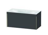 Duravit XViu Waschtisch-Unterschrank XV4611NB149C 100x48cm, 1 Auszug, ohne Hahnloch, champagner matt, Rahmen C, graphit matt