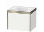 Duravit XViu Waschtisch-Unterschrank XV4609NB118P 60x48cm, 1 Auszug, ohne Hahnloch, champagner matt, Rahmen P, weiß matt