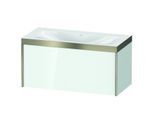 Duravit XViu Waschtisch-Unterschrank XV4611NB185P 100x48cm, 1 Auszug, ohne Hahnloch, champagner matt, Rahmen P, weiß hochglanz