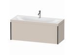 Duravit XViu Waschtisch-Unterschrank XV4612OB291C 120x48cm, 1 Auszug, 1 Hahnloch, schwarz matt, Rahmen C, taupe matt