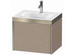 Duravit XViu Waschtisch-Unterschrank XV4609OB175P 60x48cm, 1 Auszug, 1 Hahnloch, champagner matt, Rahmen P, leinen