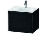 Duravit XViu Waschtisch-Unterschrank XV4609OB216C 60x48cm, 1 Auszug, 1 Hahnloch, schwarz matt, Rahmen C, Eiche schwarz