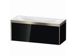 Duravit XViu Waschtisch-Unterschrank XV4612NB140P 120x48cm, 1 Auszug, ohne Hahnloch, champagner matt, Rahmen P, schwarz hochglanz