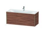 Duravit XViu Waschtisch-Unterschrank XV4612OB179C 120x48cm, 1 Auszug, 1 Hahnloch, champagner matt, Rahmen C, nussbaum natur
