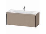 Duravit XViu Waschtisch-Unterschrank XV4612OB275C 120x48cm, 1 Auszug, 1 Hahnloch, schwarz matt, Rahmen C, leinen