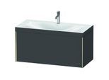 Duravit XViu Waschtisch-Unterschrank XV4611OB149C 100x48cm, 1 Auszug, 1 Hahnloch, champagner matt, Rahmen C, graphit matt