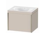 Duravit XViu Waschtisch-Unterschrank XV4609NB191C 60x48cm, 1 Auszug, ohne Hahnloch, champagner matt, Rahmen C, taupe matt