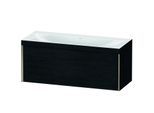 Duravit XViu Waschtisch-Unterschrank XV4612NB116C 120x48cm, 1 Auszug, ohne Hahnloch, champagner matt, Rahmen C, Eiche schwarz