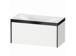 Duravit XViu Waschtisch-Unterschrank XV4611NB218P 100x48cm, 1 Auszug, ohne Hahnloch, schwarz matt, Rahmen P, weiß matt