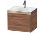 Duravit XViu Waschtisch-Unterschrank XV4609OB179P 60x48cm, 1 Auszug, 1 Hahnloch, champagner matt, Rahmen P, nussbaum natur
