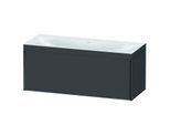 Duravit XViu Waschtisch-Unterschrank XV4612NB249C 120x48cm, 1 Auszug, ohne Hahnloch, schwarz matt, Rahmen C, graphit matt