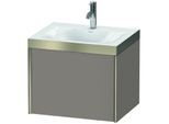 Duravit XViu Waschtisch-Unterschrank XV4609OB143P 60x48cm, 1 Auszug, 1 Hahnloch, champagner matt, Rahmen P, basalt matt