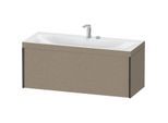 Duravit XViu Waschtisch-Unterschrank XV4612EB211C 120x48cm, 1 Auszug, 2 Hahnlöcher, schwarz matt, Rahmen C, eiche kaschmir