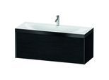 Duravit XViu Waschtisch-Unterschrank XV4612OB216P 120x48cm, 1 Auszug, 1 Hahnloch, schwarz matt, Rahmen P, Eiche schwarz