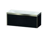 Duravit XViu Waschtisch-Unterschrank XV4612NB116P 120x48cm, 1 Auszug, ohne Hahnloch, champagner matt, Rahmen P, Eiche schwarz