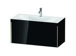 Duravit XViu Waschtisch-Unterschrank XV4611OB140C 100x48cm, 1 Auszug, 1 Hahnloch, champagner matt, Rahmen C, schwarz hochglanz