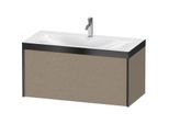 Duravit XViu Waschtisch-Unterschrank XV4611OB211P 100x48cm, 1 Auszug, 1 Hahnloch, schwarz matt, Rahmen P, eiche kaschmir