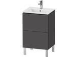 Duravit L-Cube Waschtisch-Unterschrank LC667104949 52x42,1x70,4cm, 2 Auszüge, stehend, graphit matt