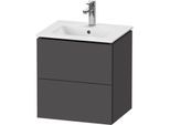 Duravit L-Cube Waschtisch-Unterschrank LC621804949 52x39,1x55cm, 2 Schubkästen, wandhängend, graphit matt