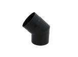 Bertrams ST-Pu Segmentbogen 08SB45-225L 45°, 225 mm, geschweißt, pulverbeschichtet, schwarz