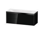 Duravit XViu Waschtisch-Unterschrank XV4617NB240P 120x48cm, 2 Schubkästen, ohne Hahnloch, schwarz matt, Rahmen P, schwarz hochglanz