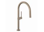 Kludi REEF Küchenarmatur 50851N175 herausziehbare Geschirrbrause, Brushed Bronze