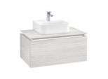 Villeroy & Boch Legato Waschtischunterschrank B733L0E8 80x38x50cm, mit LED-Beleuchtung, White Wood