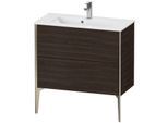 Duravit XViu Waschtisch-Unterschrank XV44890B169 81 x 59,4 x 39 cm, nussbaum gebürstet, 2 Auszüge, stehend, champagner matt