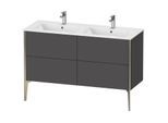 Duravit XViu Waschtisch-Unterschrank XV44850B149 128x48x59,4cm, 4 Auszüge, stehend, champagner matt, graphit matt