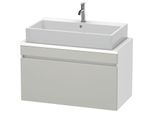 Duravit DuraStyle Waschtisch-Unterschrank DS530300718 90 x 47,8 cm, betongrau/weiß matt, für Konsole, 1 Auszug