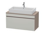 Duravit DuraStyle Waschtisch-Unterschrank DS530400743 100 x 47,8 cm, betongrau/basalt matt, für Konsole, 1 Auszug