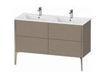 Duravit XViu Waschtisch-Unterschrank XV44850B111 128x48x59,4cm, 4 Auszüge, stehend, champagner matt, eiche kaschmir