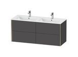 Duravit XViu Waschtisch-Unterschrank XV41290B149 128x48x56cm, 4 Schubkästen, wandhängend, champagner matt, graphit matt
