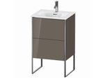 Duravit XSquare Waschtisch-Unterschrank XS452108989 51x84x41,8cm, 2 Auszüge, Flannel Grey hochglanz