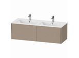 Duravit XViu Waschtisch-Unterschrank XV40290B175 128x48x40cm, 2 Auszüge, wandhängend, champagner matt, leinen