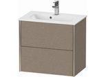 Duravit XViu Waschtisch-Unterschrank XV41780B111 61 x 56 x 39 cm, eiche kaschmir, 2 Schubkästen, wandhängend, champagner matt