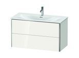 Duravit XSquare Waschtisch-Unterschrank XS432508585 101x56x47,8cm, weiß hochglanz, 2 Schubkästen
