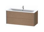 Duravit XViu Waschtisch-Unterschrank XV41280B111 121 x 56 x 48 cm, eiche kaschmir, 2 Schubkästen, wandhängend, champagner matt