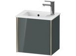 Duravit XViu Waschtisch-Unterschrank XV4024LB138 41x29x40cm, wandhängend, champagner matt, Anschlag links, dolomiti grey hochglanz