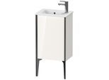 Duravit XViu Waschtisch-Unterschrank XV4480RB222 41x29x59,4cm, stehend, schwarz matt, Anschlag rechts, weiß hochglanz