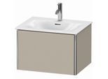 Duravit XSquare Waschtisch-Unterschrank XS422206060 61x39,7x47,8cm, Taupe seidenmatt, 1 Auszug