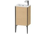 Duravit XViu Waschtisch-Unterschrank XV4480RB230 41x29x59,4cm, stehend, schwarz matt, Anschlag rechts, Eiche natur
