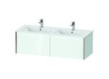 Duravit XViu Waschtisch-Unterschrank XV40290B185 128x48x40cm, 2 Auszüge, wandhängend, champagner matt, weiß hochglanz