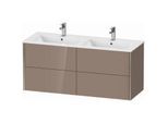 Duravit XViu Waschtisch-Unterschrank XV41290B186 128x48x56cm, 4 Schubkästen, wandhängend, champagner matt, cappucino hochglanz